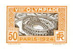 France_1924_Yvert_186a-Scott_201_unadopted_Jeux_Olympiques_Paris_50c_orange_207_+_brown_712_typo_CP_detail