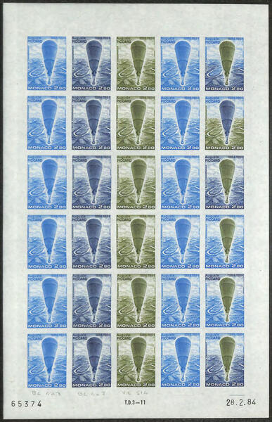 Monaco_1984_Yvert_1427-Scott_1433_full_sheet_ga