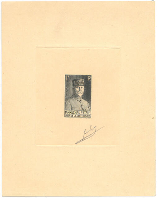 France_1940_Yvert_472a-Scott_417_unadopted_Petain_1f_black_i_AP