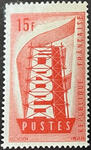 France_1956_Yvert_1076a-Scott_805_unadopted_Europa_ruled_ground_red_typo_ESS