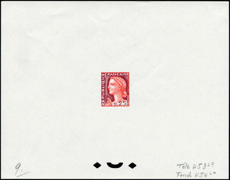 France_1960_Yvert_1263-Scott_968_tete_red_453_Lc_fond_red_454_Lx_typo_aa