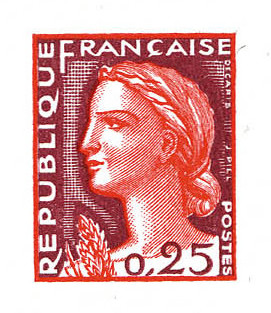 France_1960_Yvert_1263-Scott_968_tete_red_453_Lc_fond_red_454_Lx_typo_b_detail_a