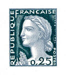 France_1960_Yvert_1263-Scott_968_tete_grey_616_Lc_fond_green_334_Lc_typo_c_detail_a