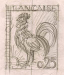 France_1962_Yvert_1331d-Scott_1024d_unadopted_Coq_by_Decaris_MAQ_detail