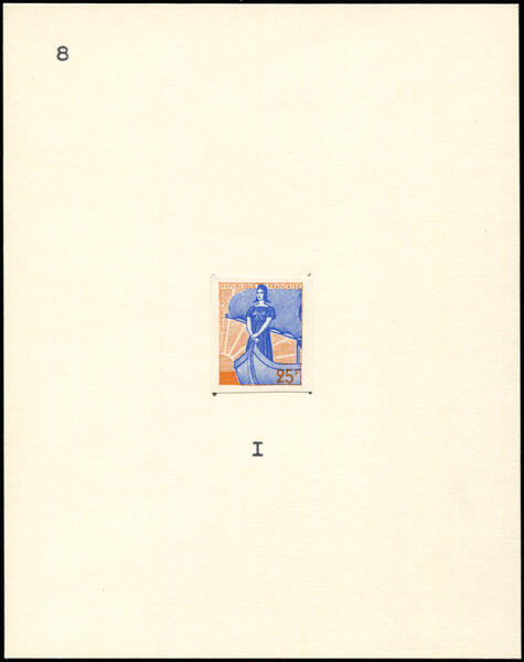 France_1959_Yvert_1216-Scott_927_8_I_orange_+_blue_typo