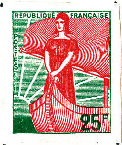 France_1959_Yvert_1216-Scott_927_4_Q_green_+_red_typo_detail