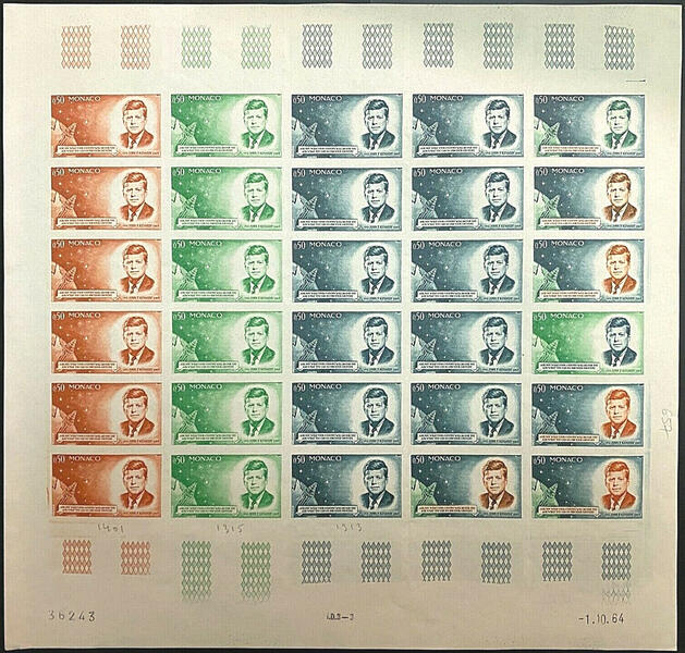 Monaco_1964_Yvert_658-Scott_596_full_sheet_b