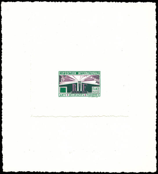 France_1925_Yvert_210-Scott_220_etat_violet_+_dark-green_typo