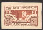 France_1924_Yvert_215a-Scott_225_unadopted_75c_Arts_decoratifs_brown_+_dark-brown_typo_ab_AP
