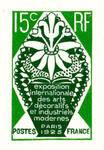 France_1925_Yvert_211-Scott_221_dark-green_+_green_typo_detail