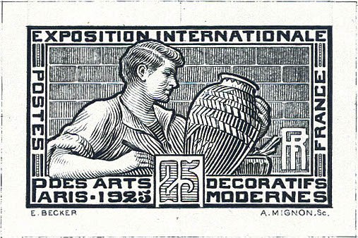 France_1924_Yvert_212a-Scott_222_unissued_in_TD_Arts_decoratifs_black_b_AP_detail