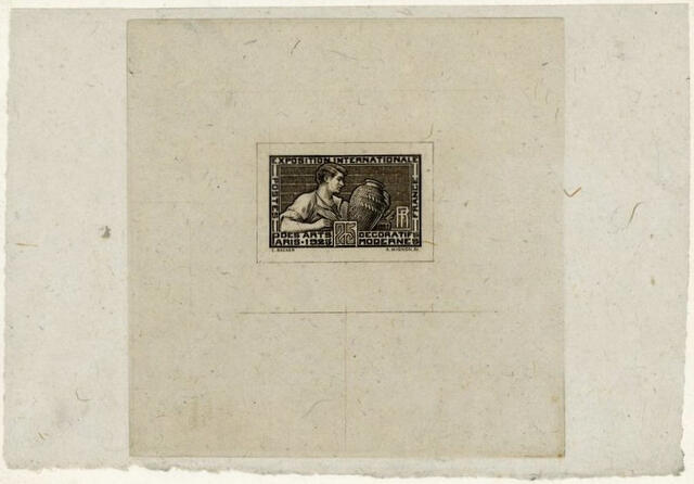 France_1924_Yvert_212a-Scott_222_unissued_in_TD_Arts_decoratifs_sepia_e_AP