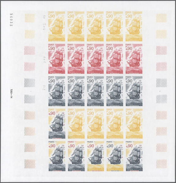 France_1975_Yvert_1862-Scott_1459_full_sheet_c