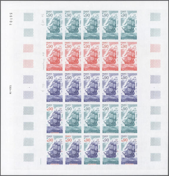 France_1975_Yvert_1862-Scott_1459_full_sheet_f
