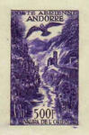 Andorra_1957_Yvert_PA4-Scott_C4_violet_signed_detail