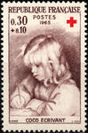 France_1965_Yvert_1467-Scott_B393_Red_Cross_Coco_Ecrivant_a_IS