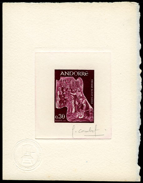 Andorra_1967_Yvert_185-Scott_179_dark-lilac