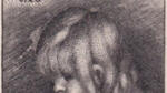France_1965_Yvert_1467a-Scott_B393a_unadopted_Red_Cross_Coco_Ecrivant_type_1_etat_sepia_AP_detail_b