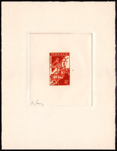Monaco_1954_Yvert_Preoblitere_13-Scott_323_red-orange