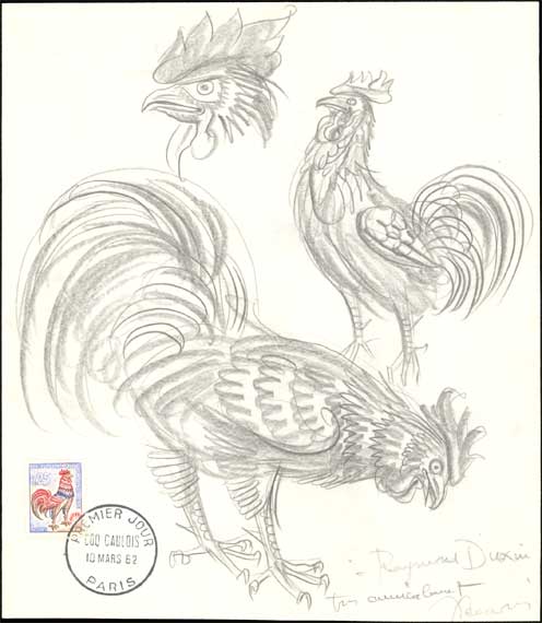 France_1962_Yvert_1331d-Scott_1024b_unadopted_Coq_by_Decaris_MAQ