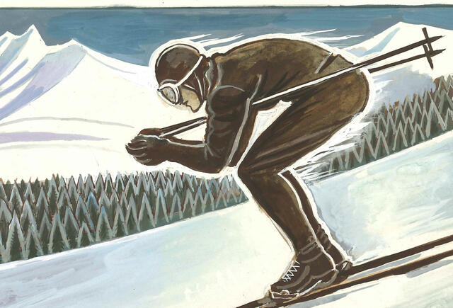 France_1962_Yvert_1326a-Scott_1019_unadopted_Championnat_du_monde_de_ski_Chamonix_MAQ_detail_d