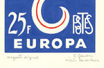 France_1958_Yvert_1174-Scott_890_unadopted_Europa_25f_1958_MAQ_detail_b
