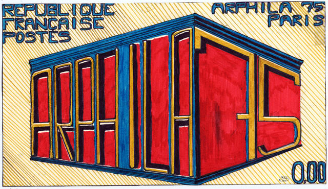 France_1975_Yvert_1830oa-Scott_1425_unadopted_Arphila_75_MAQ