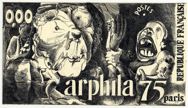 France_1975_Yvert_1830oh-Scott_1425_unadopted_Arphila_75_MAQ