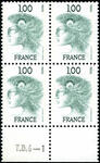 France_1976_Yvert_1892b-Scott_1496_unissued_1f_Marianne_by_Excoffon-Durrens_green_four_aa_ESS