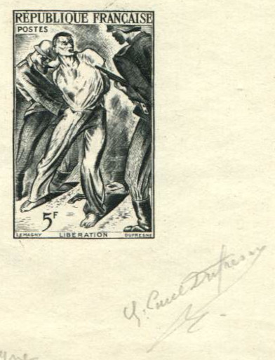 France_1947_Yvert_790e-Scott_588_unadopted_Resistance_with_inscription_Liberation_black_b_AP_detail