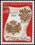 Monaco_1968_Yvert_744-Scott_684_Abbaye_Nullius_Diocesis_IS