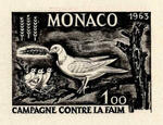 Monaco_1963_Yvert_611a-Scott_544_unadopted_Dove_campaign_against_hunger_black_e_AP_detail