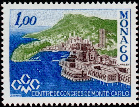 Monaco_1978_Yvert_1136-Scott_1107_Congress_Center_IS
