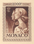 Monaco_1959_Yvert_PA72b-Scott_C55_unadopted_1000f_Grace_et_Rainier_III_maigre_brown_e_AP_detail