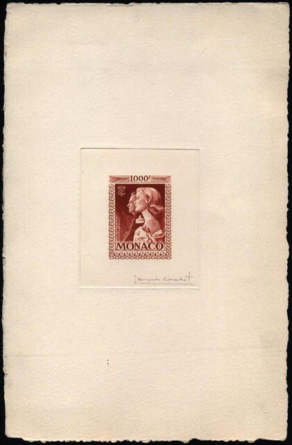 Monaco_1959_Yvert_PA72a-Scott_C55_unadopted_1000f_Grace_et_Rainier_III_gros_brown-red_LARGE_AP