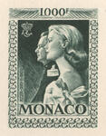 Monaco_1959_Yvert_PA72a-Scott_C55_unadopted_1000f_Grace_et_Rainier_III_gros_dark-green_aa_AP_detail