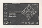 Monaco_1968_Yvert_749a-Scott_689_unadopted_Europa_black_e_AP_detail