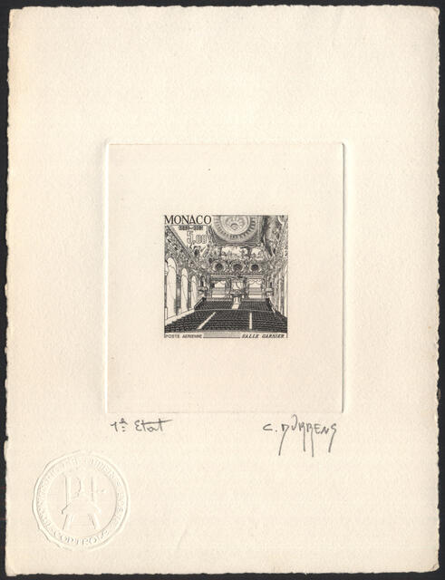 Monaco_1966_Yvert_PA86a-Scott_C68_unadopted_Salle_Garnier_1er_etat_sepia_aa_AP