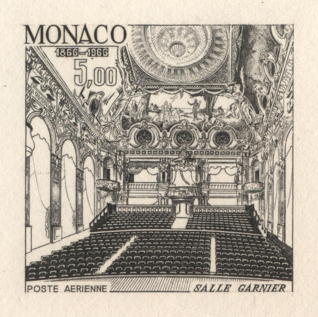 Monaco_1966_Yvert_PA86a-Scott_C68_unadopted_Salle_Garnier_1er_etat_sepia_aa_AP_detail_a