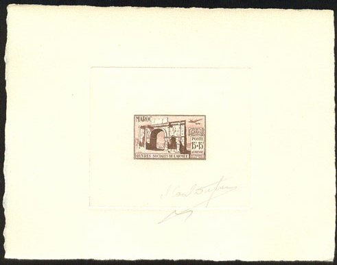 Morocco_1950_Yvert_PA80-Scott_CB41_brown_b