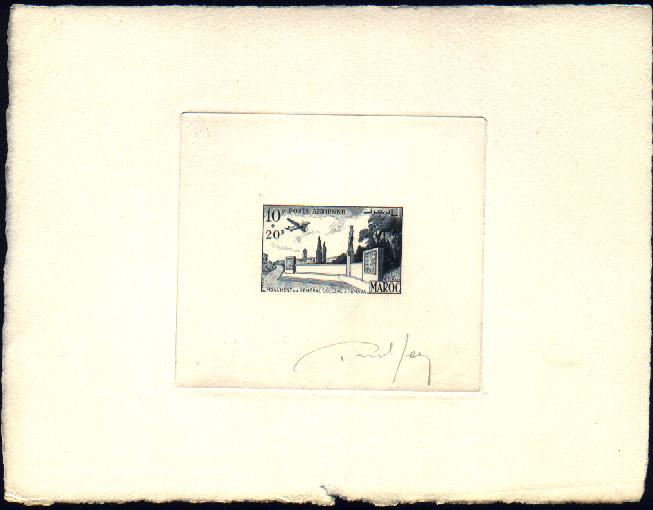Morocco_1952_Yvert_PA91-Scott_C_grey-blue