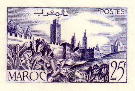 Morocco_1954_Yvert_334-Scott_300_dark-violet_+_violet-blue_detail