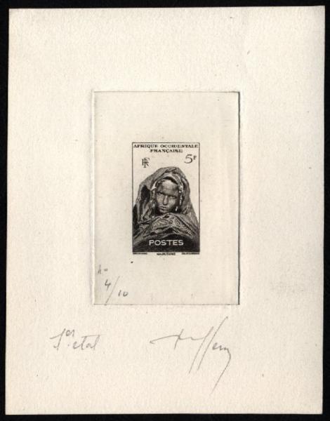 Fr_West_Africa_1947_Yvert_37-Scott_49_1er_etat_black
