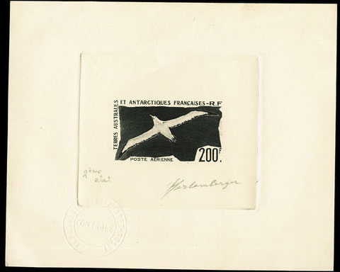FSAT_1959_Yvert_PA4-Scott_C3_2eme_etat_black