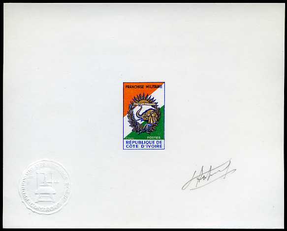 Ivory_Coast_1967_Yvert_Franch-Milit_1-Scott_M1_multicolor_typo_b