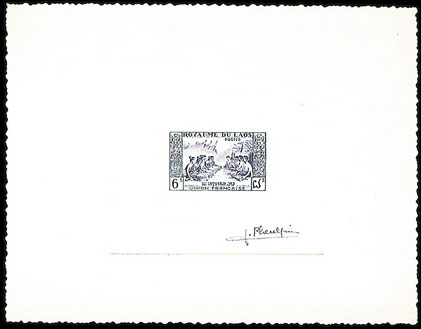 Laos_1953_Yvert_24-Scott_24_black