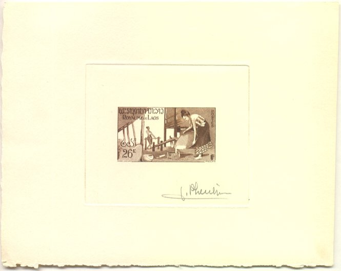 Laos_1957_Yvert_43-Scott_40_brown_b