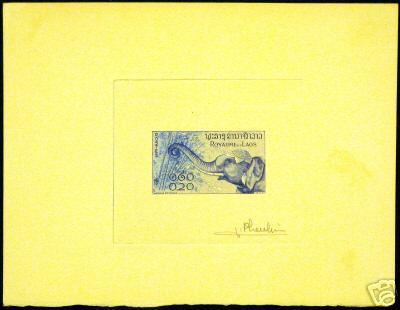Laos_1958_Yvert_45-Scott_42_blue_+_dark-blue
