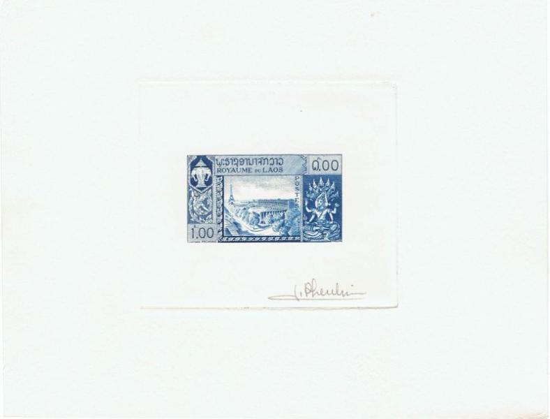 Laos_1958_Yvert_54-Scott_51_blue