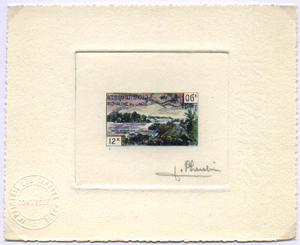 Laos_1960_Yvert_PA36-Scott_C36_hand_multicolor